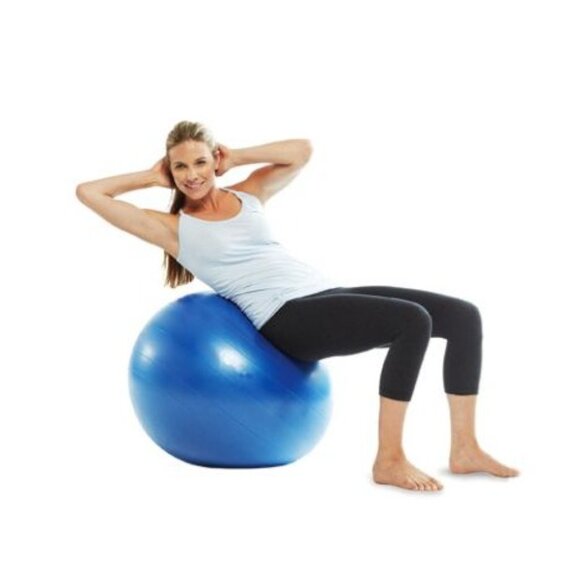 25.59 in/65 Cm Purple Gymnastic Ball With Pump & Plugs For Exercise & Fitness - Picture 2 of 10